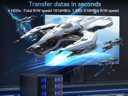 Aluminum 4 Bay 10Gbps Hard Drive