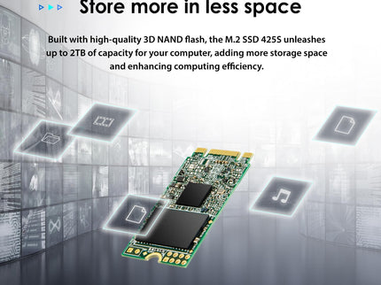 Transcend 1TB M.2 2242 SATA III SSD, Up to 550MB/s