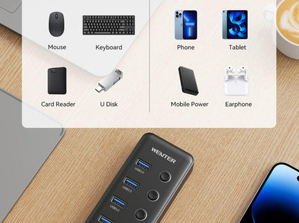 Powered USB Hub, Wenter 5 Ports USB 3.0 Hub