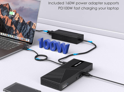 WAVLINK DisplayLink Docking Station Triple Monitor 4K@60Hz for 3 Monitors