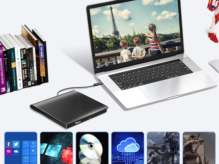 External DVD Drive USB 3.0 Type-C CD Burner Portable