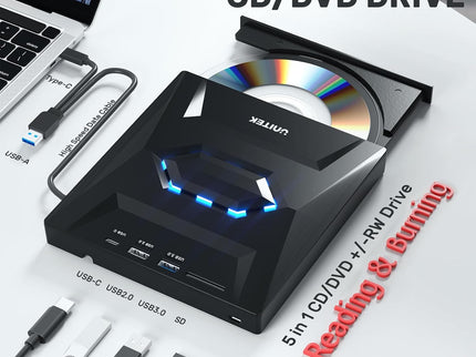 Unitek External CD DVD Drive