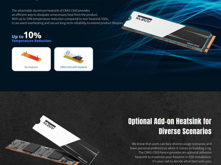KLEVV CRAS C910 1TB M.2 2280 NVMe PCIe
