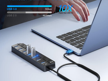 USB Hub 3.0, 7-Port USB Hub