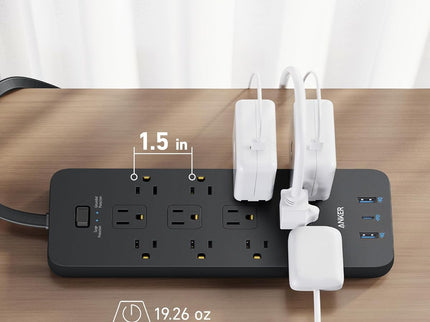 Anker Surge Protector Flat Plug Power Strip(2100J)