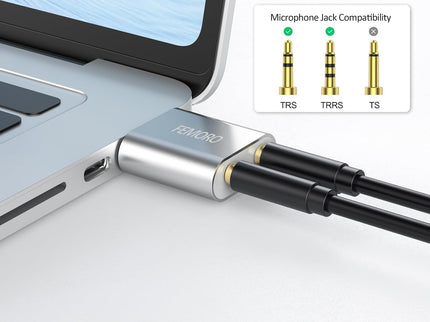 USB Sound Card, 7.1 Channel External Microphone Audio Jack Adapter