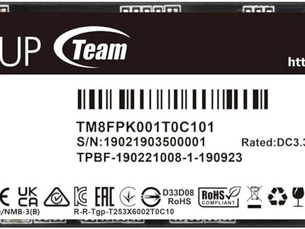 TEAMGROUP MP44L 1TB SLC Cache NVMe 1.4 PCIe Gen 4x4 M.2 2280 Laptop&Desktop SSD (R/W Speed up to 5000/4500MB/s) TM8FPK001T0C101