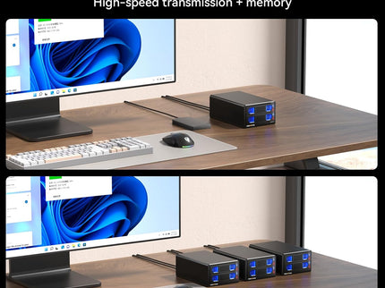 Aluminum Dual Bay 10Gbps Hard Drive Enclosure with Cooling Fan