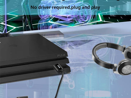 ENVEL USB to 3.5mm Audio Adapter,External Stereo Sound Card