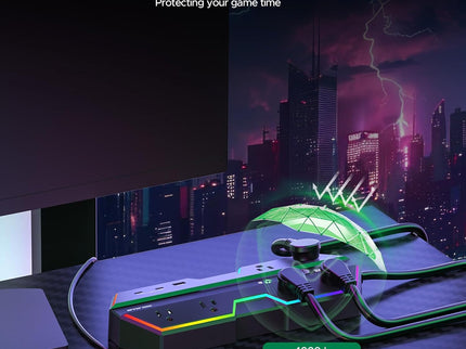 4000J Surge Protector Power Strip with USB Ports