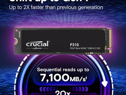 Crucial P310 4TB PCIe Gen4 2280 NVMe M.2 SSD