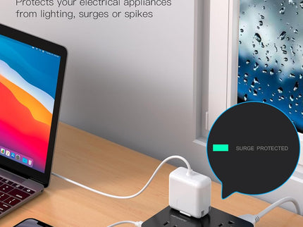 Power Strip Surge Protector, HANYCONY 5Ft Ultra Thin