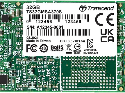 Transcend 32GB SATA III 6G/s mSATA SSD