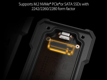 ASUS TUF Gaming A1 External M.2 NVMe SATA PCIe SSD Enclosure - USB-C