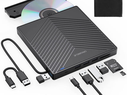 External CD DVD Drive, Ultra Slim CD Burner USB 3.0
