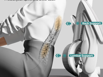 Ergonomic Office Chair – Mesh, High Back, Wheels – Grey