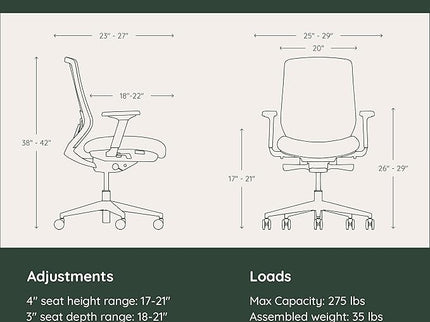 Branch Ergonomic Chair with Lumbar Support