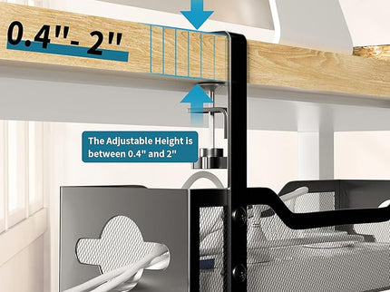 Under-Desk Cable Management Tray 2-Pack
