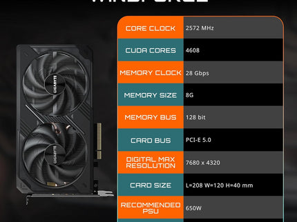 GIGABYTE GeForce RTX 5060 Ti WINDFORCE 8G Graphics Card