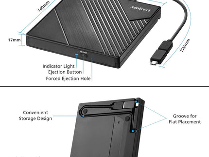 External DVD Drive USB 3.0 USB C