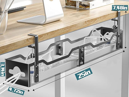 Under-Desk Cable Management Tray