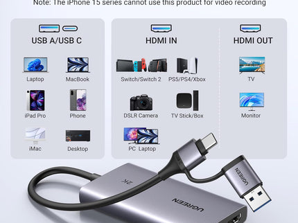 UGREEN 4K@30Hz HDMI Capture Card