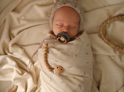 Mushie Organic Cotton Muslin Swaddle Blanket