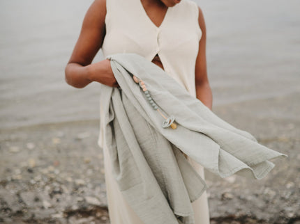 Mushie Organic Cotton Muslin Swaddle Blanket