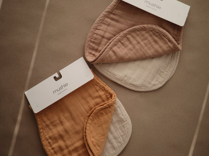 MBC-203, Organic Cotton Muslin Burp Cloth 2-Pack | MBC-202, Organic Cotton Muslin Burp Cloth 2-Pack