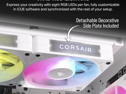 Corsair iCUE Link RX140 RGB 140mm PWM Fans, Dual Pack, Magnetic Dome, White