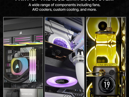 Corsair iCUE Link RX140 RGB 140mm PWM Fans, Dual Pack, Magnetic Dome, White