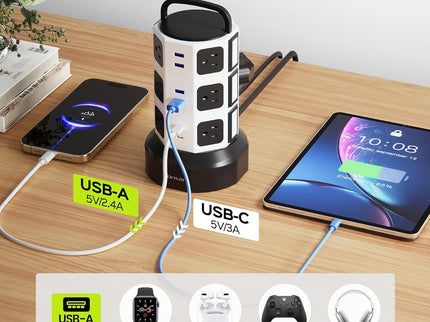 Power Strip Tower Surge Protector