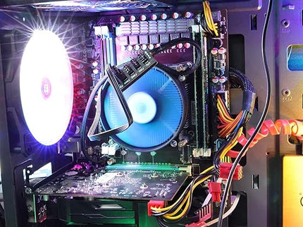 PWM Fan Hub – 1 to 5 Way, 4-Pin/3-Pin, 12V Desktop, Sleeved 15.7" Extension Cable