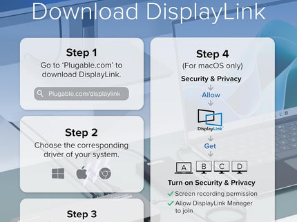 Plugable USB 3.0 and USB-C Universal Laptop Docking Station