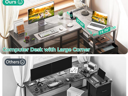 Coleshome L-Shaped Desk