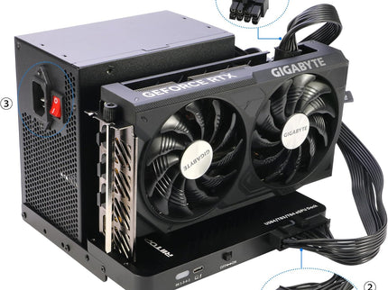 RIITOP 40Gpbs eGPU Enclosure USB4.0 Compatible