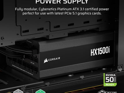 CORSAIR HX1500i (2025) Fully Modular Ultra-Low Noise ATX Power Supply