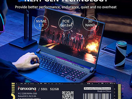 S501 512GB NVMe SSD 3D NAND1.3 PCIe Gen3x4 M.2 2280 Internal Solid State Drive (Read/Write Speed up to 2,150/1,600 MB/s) Compatible with Laptop & PC Desktop