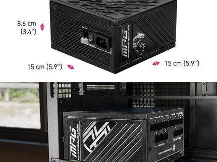 MSI MPG A1250GS PCIE5, Fully Modular Gaming 1250W Power Supply