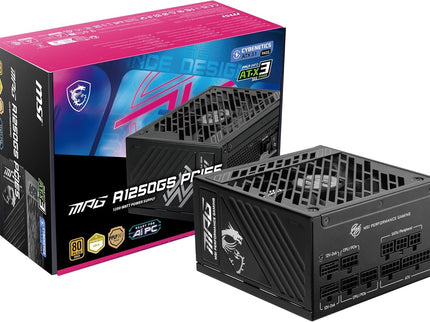 MSI MPG A1250GS PCIE5, Fully Modular Gaming 1250W Power Supply