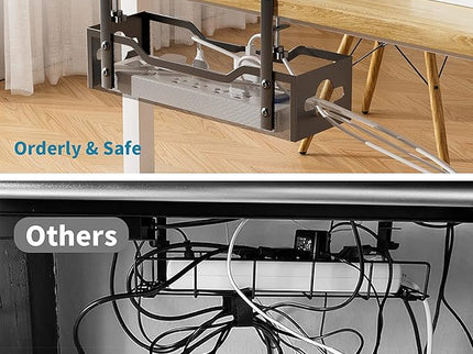 Under-Desk Metal Mesh Cable Management Tray