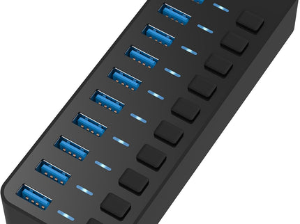 SABRENT 10-Port 60W USB 3.0 Hub
