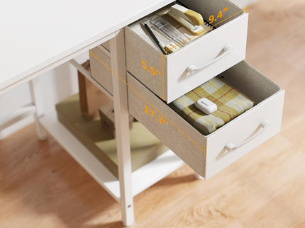 CubiCubi Computer Desk with 2 Drawers