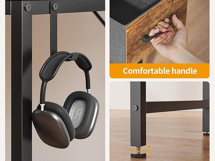 CubiCubi Computer Desk with 2 Drawers