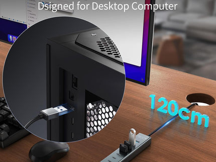 4Ft 7-Port USB Hub 3.0