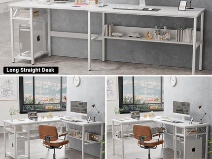 Unikito Reversible L-Shaped Desk – White