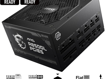 MSI MAG A850GL PCIE5, Fully Modular Compact Gaming 850W Power Supply