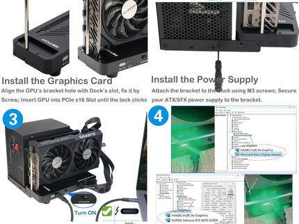 RIITOP 40Gpbs eGPU Enclosure USB4.0 Compatible