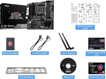 MSI B550M PRO-VDH WiFi ProSeries Motherboard