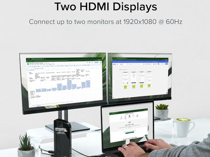 Plugable Universal Laptop Docking Station Dual HDMI